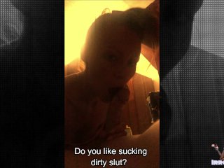 Я снимала видео для мужа как незнакомец кончает в мой рот после минета (англ. субтитры)