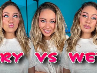 4k DRY VERSUS WET IN WHITE TSHIRT