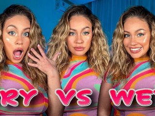 Сухо против мокро в прозрачном платье