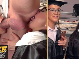 Fake Hostel - сумасшедшие студентки получают подмывания жопы перед тройничком с Alexis Crystal