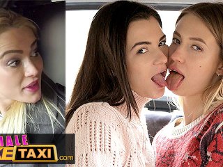 Female Fake Taxi 3 Супер сексуальные ЛЕСБИ трахаются в салоне лондонского такси