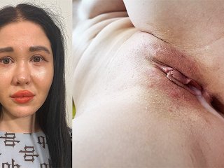 Пышная милая брюнетка подросток жёстко трахается во все дырки до большого кремпая на диване