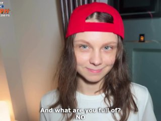 Милая доставщица съела мою пиццу и была жёстко трахана