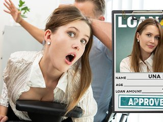 VIP4K. Распущённая тинка Una Fairy знает, что она плохая девочка и получила шлепки от менеджера по кредитам