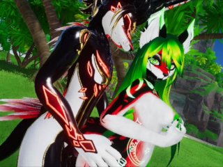 Фурри королева посвящает мужчину в рыцари и награждает своим соком, чтобы он трахал её всю ночь