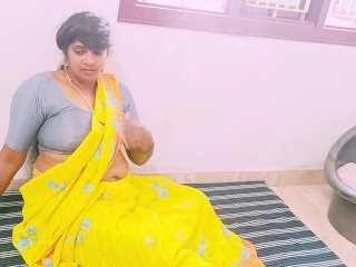 Индийская тётя, к сожалению, трахает любовницу своего зятя с большим хером. Грязные телугу разговоры