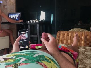 Горячий от первого лица минет, трах и игра со спермой с соседом которого я поймала мастурбирующим