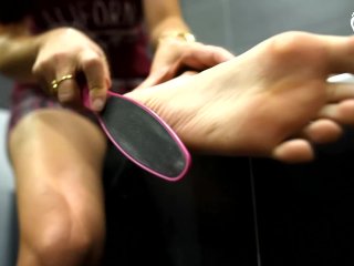 Грубые подошвы на вашей просьбе + педикюр (ноги, подошвы, фетиш)