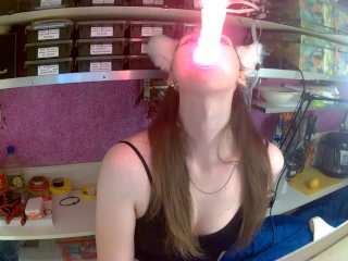 Светящийся дилдо глубокая глотка LED dildo