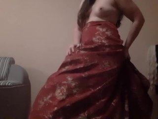 Вылизывают под платьем мою киску и попку. Бурный оргазм - lesbian_illusion