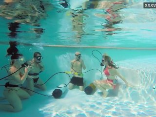 Пара снимает пару Ева Сасалка и Джейсон трахаются под водой