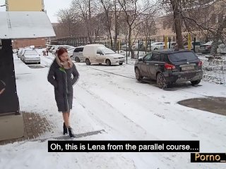 Русская рыжая студентка соблазнена мной с помощью волшебного кольца на анальное